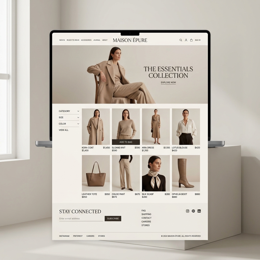 Luna Luxury Fashion Store Mockup